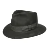 Michael Jackson HIStory World Tour stage-worn black felt fedora by Bollman, Medium, with the King of Pop's name stamped inside in gold.