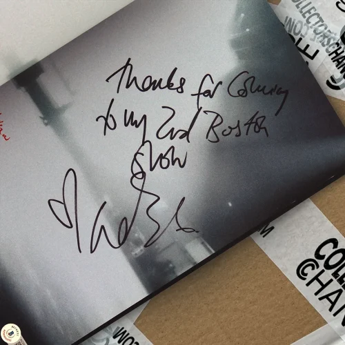 The Rolling in the Deep singer's program book from the Adele Live 2016 tour, inscribed and autographed by the 16-time Grammy Award-winning artist in black felt-tip pen; "Thanks for coming to my 2nd Boston show, Adele"